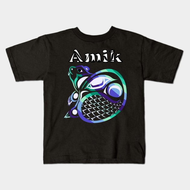 Amik (Beaver) Gay Men Pride Kids T-Shirt by KendraHowland.Art.Scroll